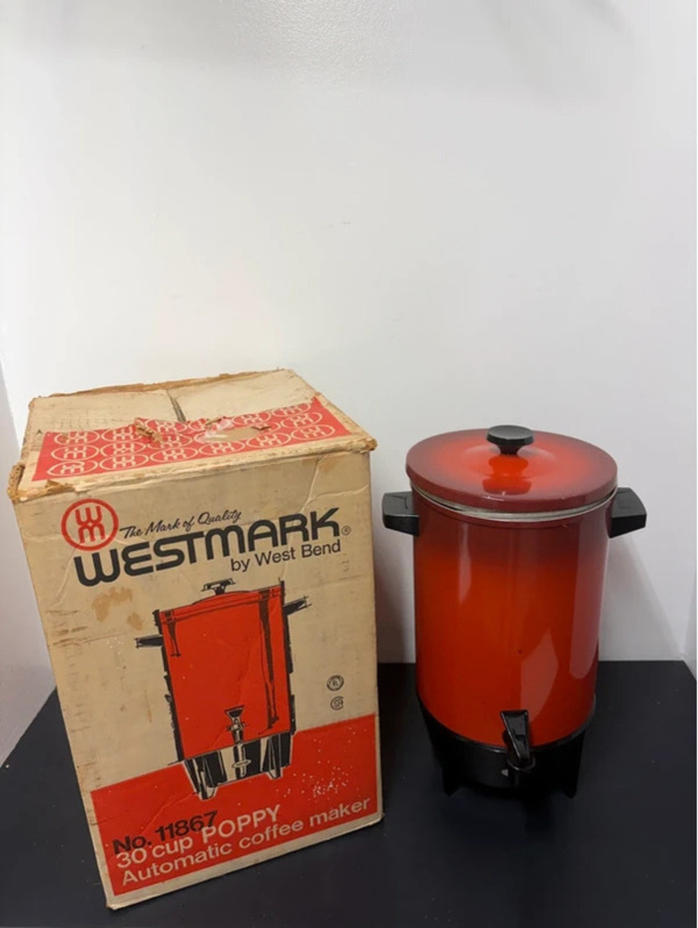 Vintage Automatic Coffee Maker, 30 Cup, Westmark by West Bend, Original Box